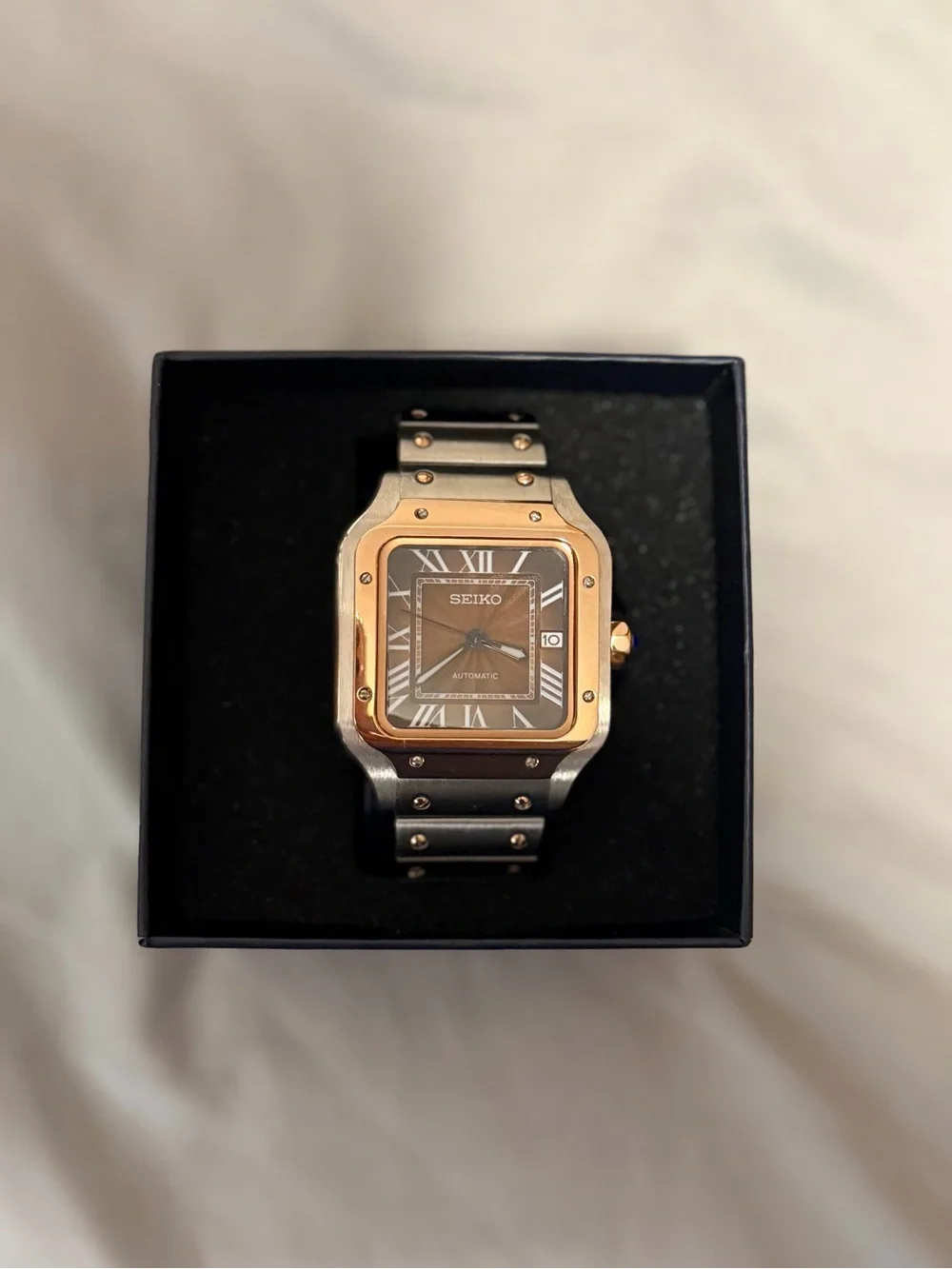 Seiko Mod: Rose Gold Brown Santos